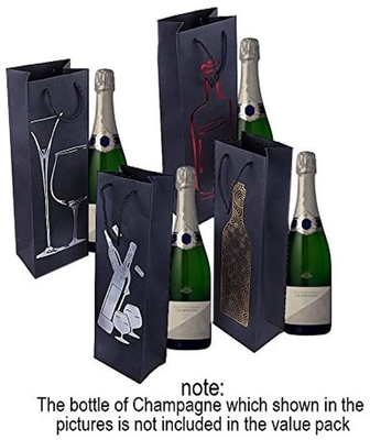 Single Bottle Personalized Wine Gift Bags For Weddings Birthdays Dinner Party