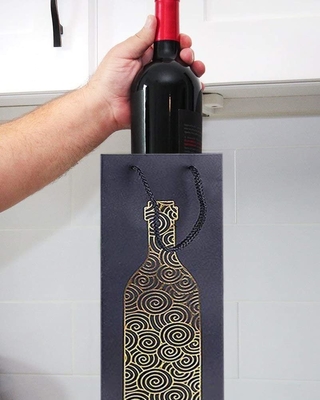 Single Bottle Personalized Wine Gift Bags For Weddings Birthdays Dinner Party
