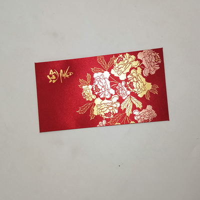 Western Style Red Card Angbao Chinese Red Money Envelope For Wedding