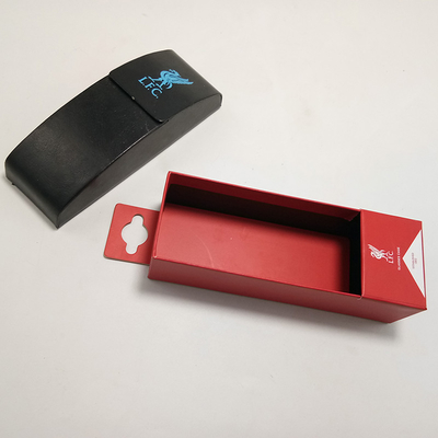 Red Color Healthcare Product Packaging Sunglassed Paper Box With Window