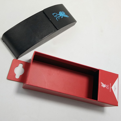 Red Color Healthcare Product Packaging Sunglassed Paper Box With Window