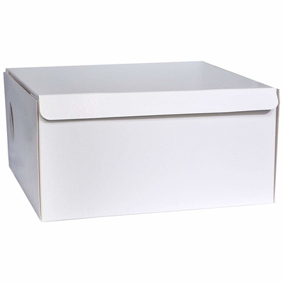 White Plain Cake Cardboard Box Or Color Printing Eco Friendly 10" X 10" X 5"