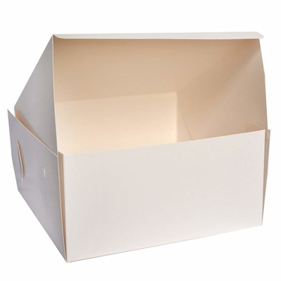 White Plain Cake Cardboard Box Or Color Printing Eco Friendly 10" X 10" X 5"