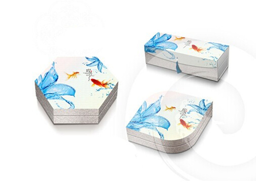 CMYK 4 Color Cookie Packaging Box Flip Top Gift Hard Elegant Mooncake Box