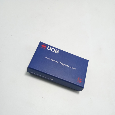 Small Size Lid And Base Bax Blue Usb Packaging Box With Black EVA Insert