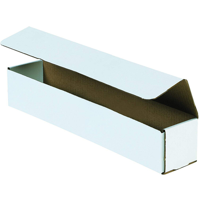 F Flute Corrugated Cardboard Box Logo Spot UV Printing Brown Inside White Outside