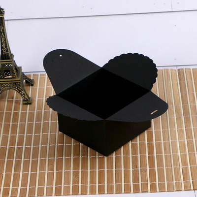 LSX Black Paper Boxes Birthday Wedding Favour Bomboniere Cake Candle Gift Boxes