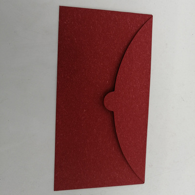 Horizontal Style Ang Bao Red Envelope Soft Touch Red Color Paper Recyclable