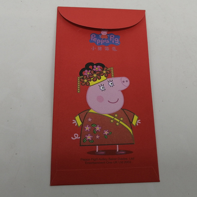 Cartoon Pritning Chinese Red Packet Red Outside Chinese Wedding Envelopes