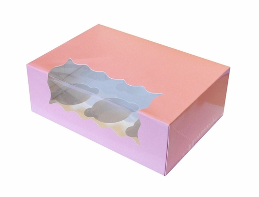 Beautiful Premium Corrugated Cardboard Cake Boxes Window Inserts Die Cut
