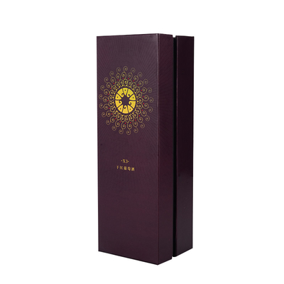 Handmade Gift Packing Boxes Black Magnetic Cardboard Wine Presentation Box