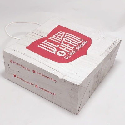 Custom Printed Paper Grocery Bags White Kraft Paper Kraft Gift Bags Foldable
