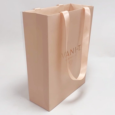 Folding Jewelry Pouch Bags Custom Printed Kraft Paper Bags Full Color Printing