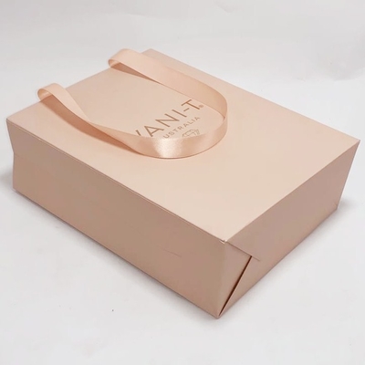 Folding Jewelry Pouch Bags Custom Printed Kraft Paper Bags Full Color Printing
