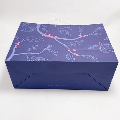 Colored Craft Custom Printed Paper Bags Recycled With Sticky Paper Handle