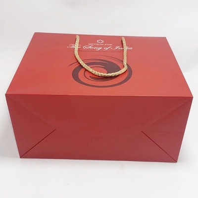 Personalized Recycled Gift Bags Boutique Card Paper Gift Bags With PP Handle