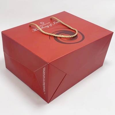Personalized Recycled Gift Bags Boutique Card Paper Gift Bags With PP Handle
