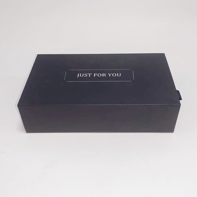 Paper Jewelry Gift Boxes Black Drawer Box Offest Printing 2mm Thickness