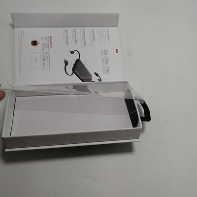 Book Style Mobile Phone Accessories Packaging For Smart Phone Recharger