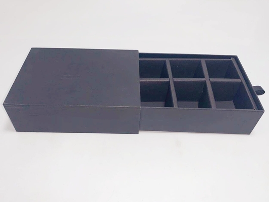 Black Drawer Chocolate Packing Boxes 157gsm Art Paper With Matt Lamination