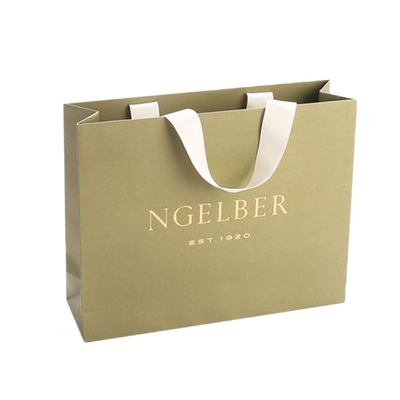 Eco Friendly Printed White Paper Bags , Mini Gift Bags For Business Shopping