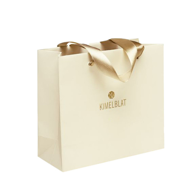 Eco Friendly Printed White Paper Bags , Mini Gift Bags For Business Shopping