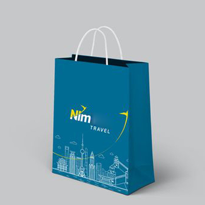 210gsm Printed Recycled Paper Bags White Paper Bags CMYK Or Pantone Color