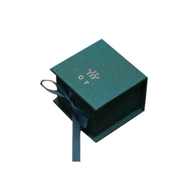 Green Cardboard Jewelry Gift Boxes Mens Jewellery Gift Packaging For Earrings