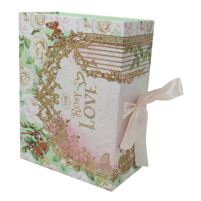 Colorful Printing Book Style Packaging Box Printed Gift Boxes With Ribbon