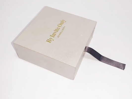 Drawer Type Jewelry Paper Box White Color , Recycled Jewelry Gift Boxes
