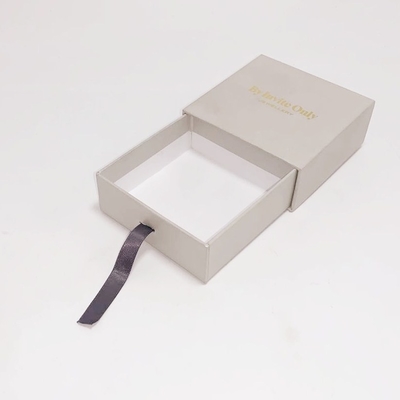 Drawer Type Jewelry Paper Box White Color , Recycled Jewelry Gift Boxes