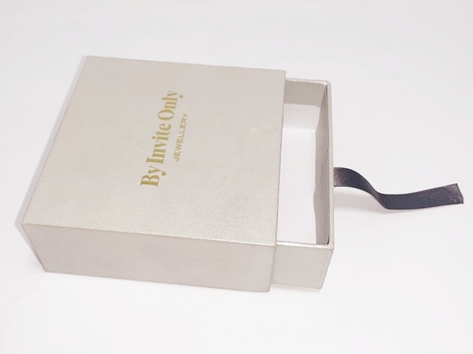 Drawer Type Jewelry Paper Box White Color , Recycled Jewelry Gift Boxes