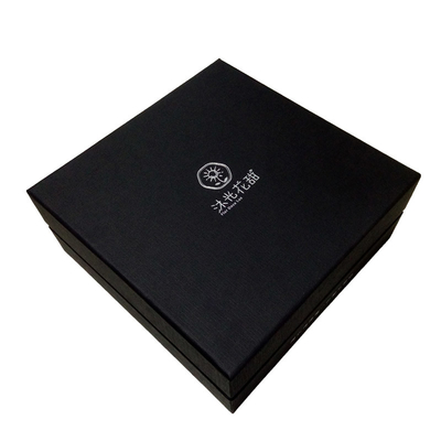 Rectangle Shaped Paper Packaging Box 2 Piece Gift Boxes With Lids Silver Logo
