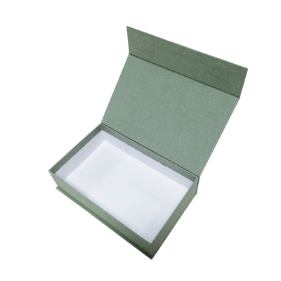 120gsm Green Gift Packing Boxes Scarf Packaging Box In Textured Paper