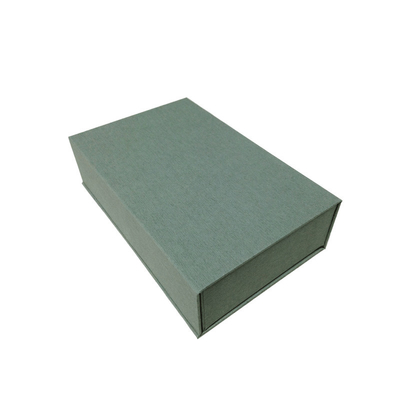 120gsm Green Gift Packing Boxes Scarf Packaging Box In Textured Paper