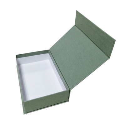 120gsm Green Gift Packing Boxes Scarf Packaging Box In Textured Paper