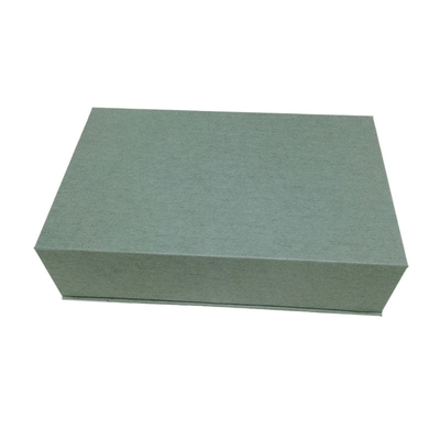120gsm Green Gift Packing Boxes Scarf Packaging Box In Textured Paper