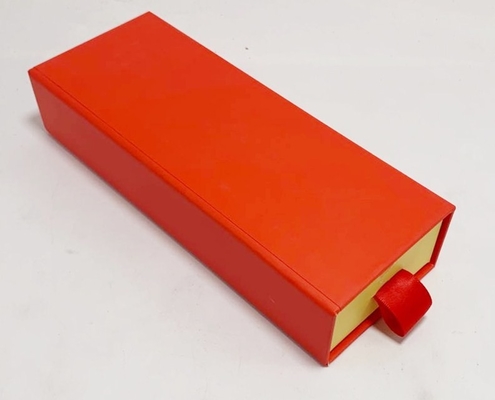 Orange Paper Drawer Box Custom Printed Gift Boxes Matt Lamination 157gsm