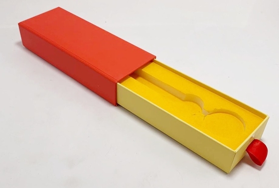 Orange Paper Drawer Box Custom Printed Gift Boxes Matt Lamination 157gsm