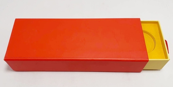 Orange Paper Drawer Box Custom Printed Gift Boxes Matt Lamination 157gsm