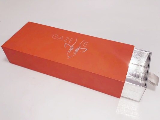 Recyclable Gift Packing Boxes Cardboard Foldable Paper Box Silver Cardboard