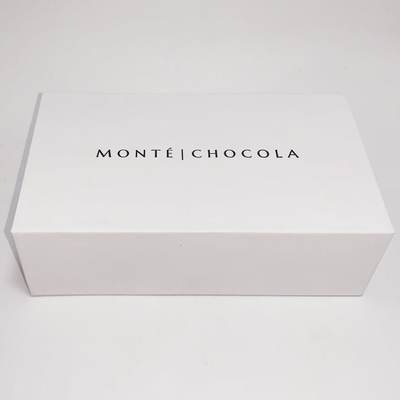 Ivory Cardboard Chocolate Packaging Gift Boxes Fancy Paper Drawer Box White Color
