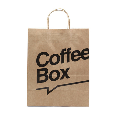 Brown Kraft Personalized Paper Shopping Bags Custom Printed Paper Grocery Bags