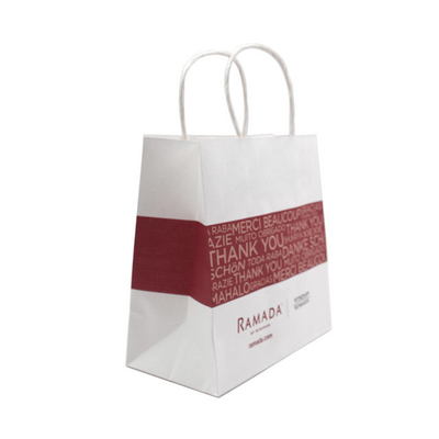 Custom Design Kraft Paper Bag Take Away Recycle 8 Color Flexo Printing