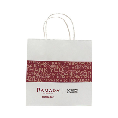 Custom Design Kraft Paper Bag Take Away Recycle 8 Color Flexo Printing
