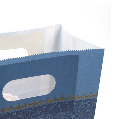 Die Cut Paper Handle Bag Custom Printed Paper Shopping Bags For Garments