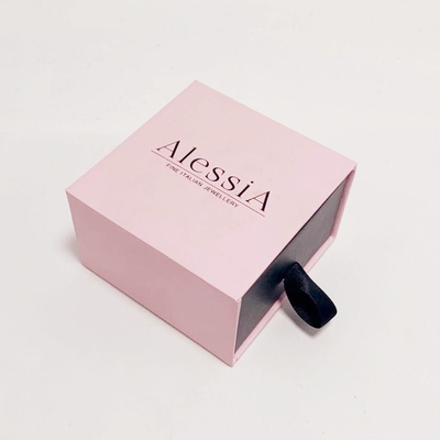 Pink Color Jewelry Paper Box Kraft Earring Boxes Small Necklace Gift Box