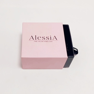 Pink Color Jewelry Paper Box Kraft Earring Boxes Small Necklace Gift Box