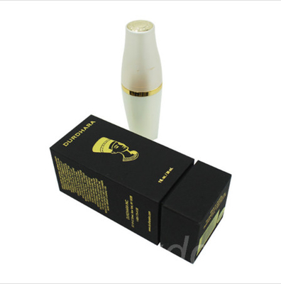 Black Color Paper Packing Box Gold Hot Foil Logo Lid Base Light Gift package