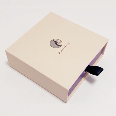 White Necklace Gift Box Recycled Paper Boxes Packaging Custom Drawer Boxes